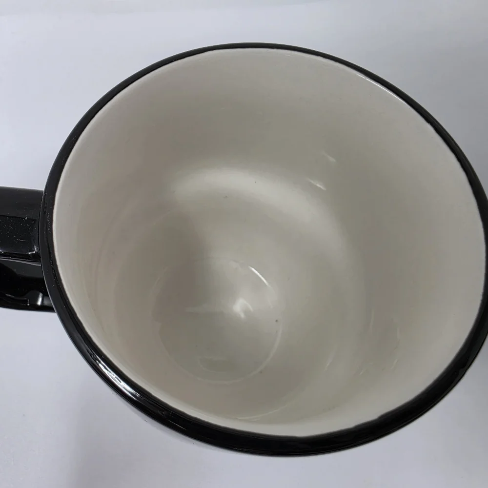 Coffee Cup Mug Stack Stackable Black Set of 2